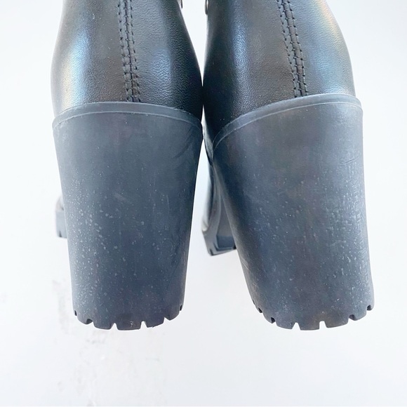 STEVE MADDEN Invito Back Zip Leather Chunky Ankle Boots NEW Biker 90’s - Picture 6 of 10